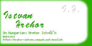 istvan hrehor business card
